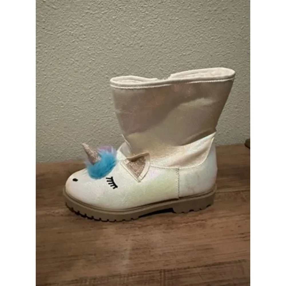 Cat & Jack Unicorn Girl Boots Size 13